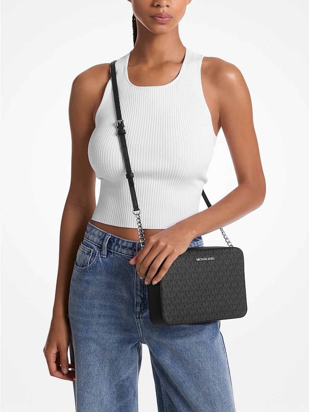 Michael Kors Jet Set Large Logo Crossbody Bag